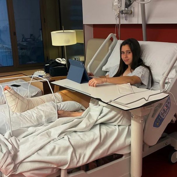 Giulia Dragoni operada ao&nbsp;tornozelo