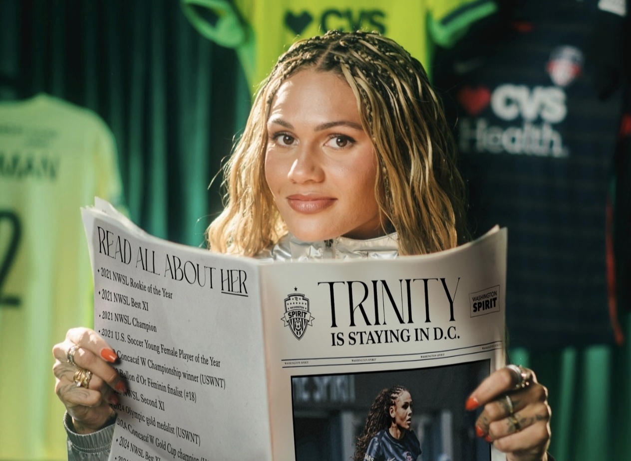 Trinity Rodman renova com o Washington Spirit e assina o contrato mais valioso da história do futebol feminino