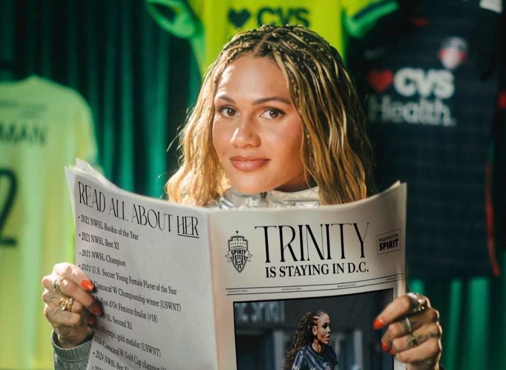 Trinity Rodman renova com o Washington Spirit e assina o contrato mais valioso da história do futebol&nbsp;feminino