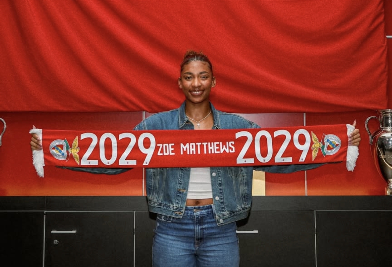 A norte americana de 18 anos Zoe Matthews reforça o SL Benfica até 2029