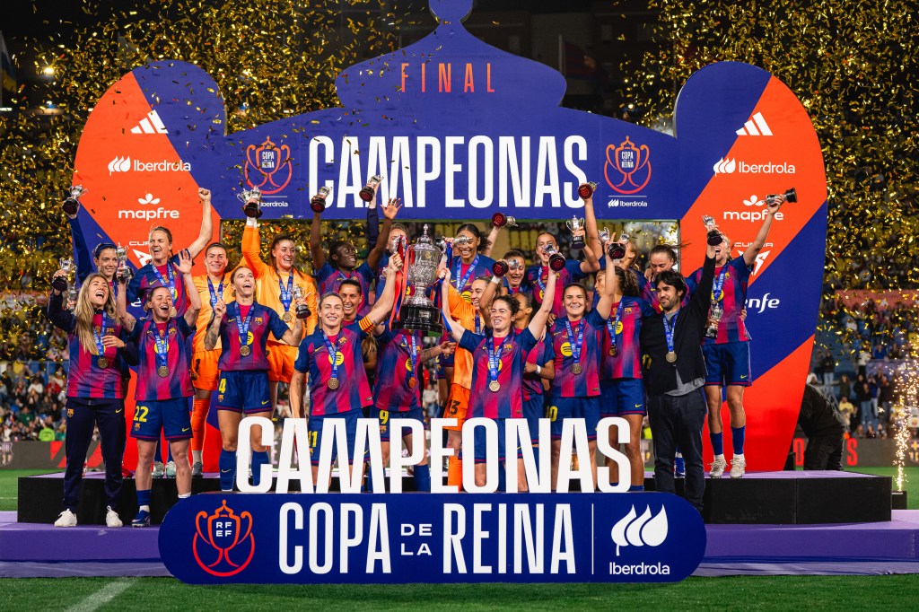 Barcelona vence a Copa de la Reina após bater o Atlético de Madrid por 3-1 e agarra o triplete&nbsp;espanhol