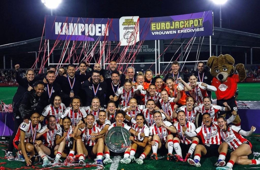 O Trono feminino nos Países Baixos tem novo dono: PSV sagra-se campeão pela primeira vez na sua&nbsp;história
