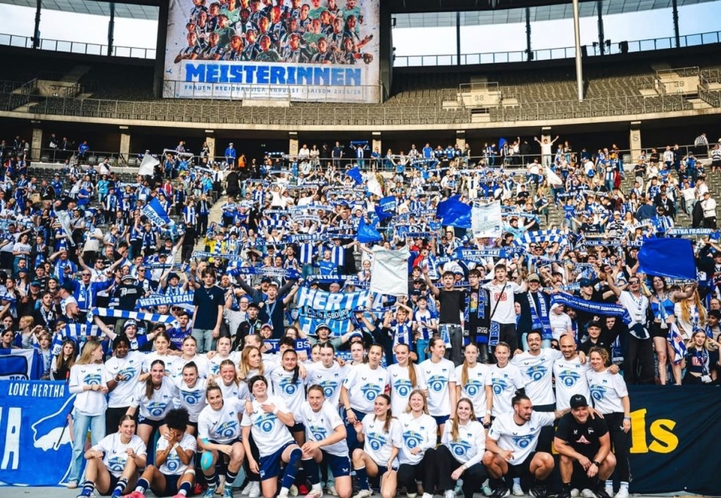 Hertha BSC estreia-se no Olympiastadion e carimbou o titulo regional nordeste da 3 divisão&nbsp; perante 14.500&nbsp;adeptos