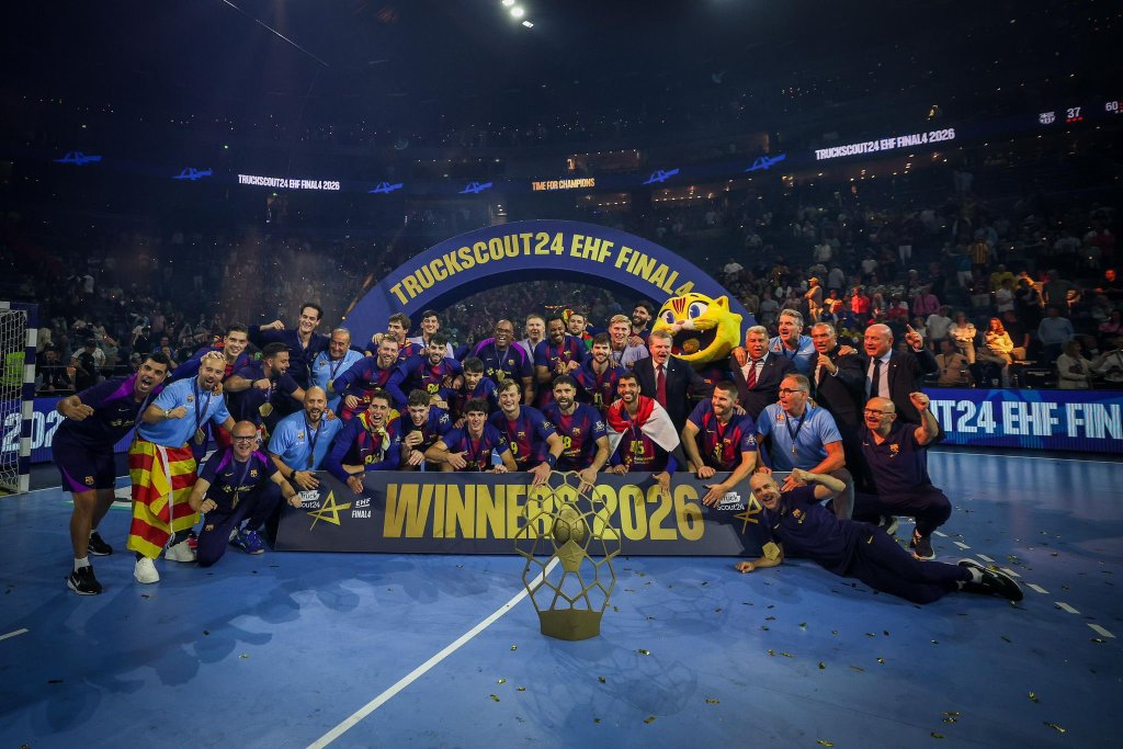 O FC Barcelona vence a Liga dos Campeões após derrotar o Füchse Berlín por&nbsp;37-34