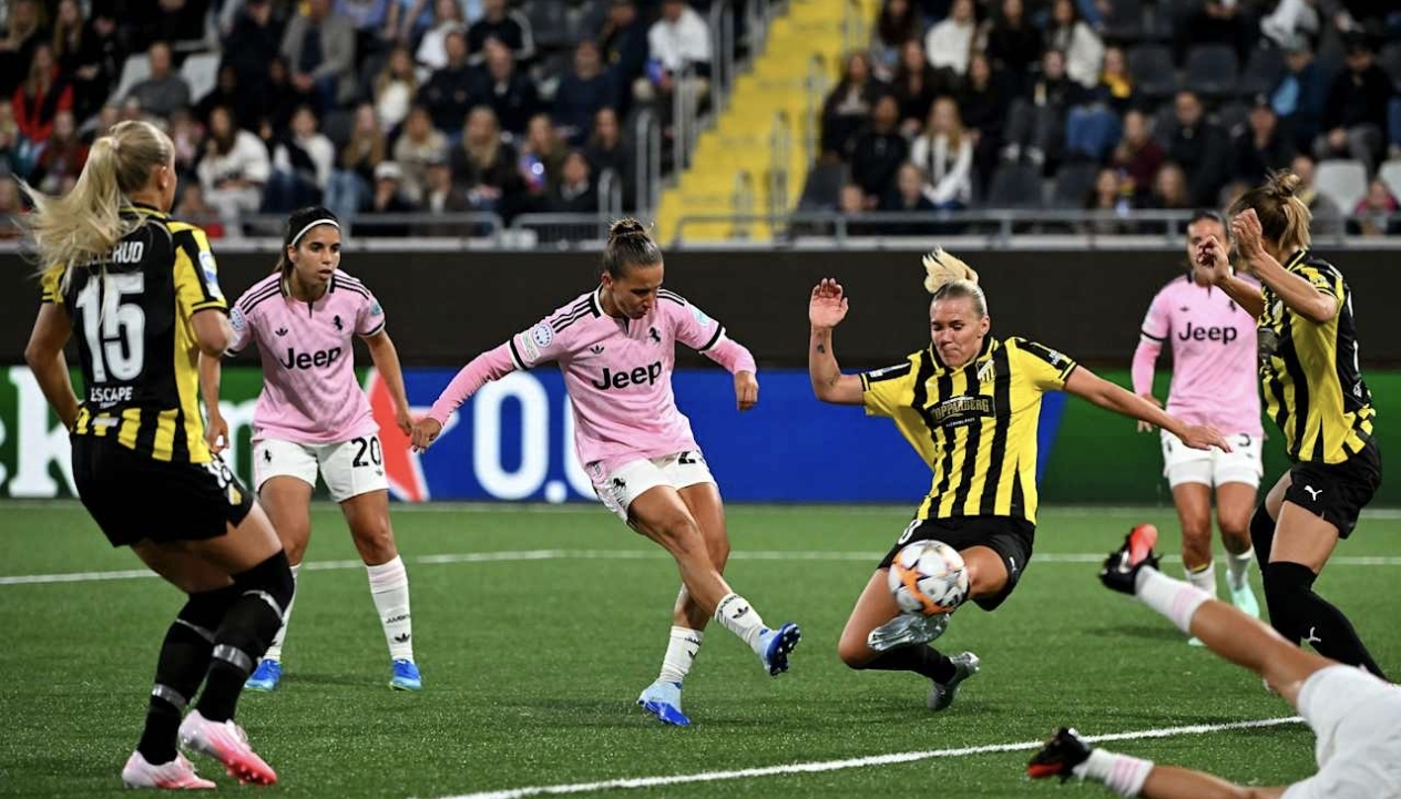Juventus vence o Häcken por 3-0 e Tatiana Pinto marca o golo 100 da Vecchia Signora na Champions